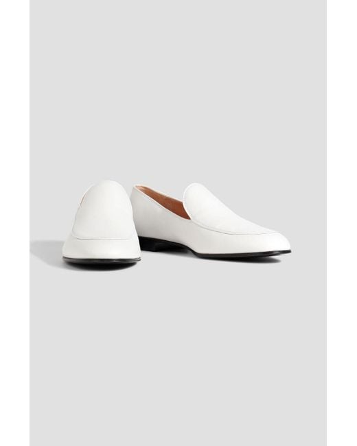 Gianvito Rossi White Marcel Leather Loafers