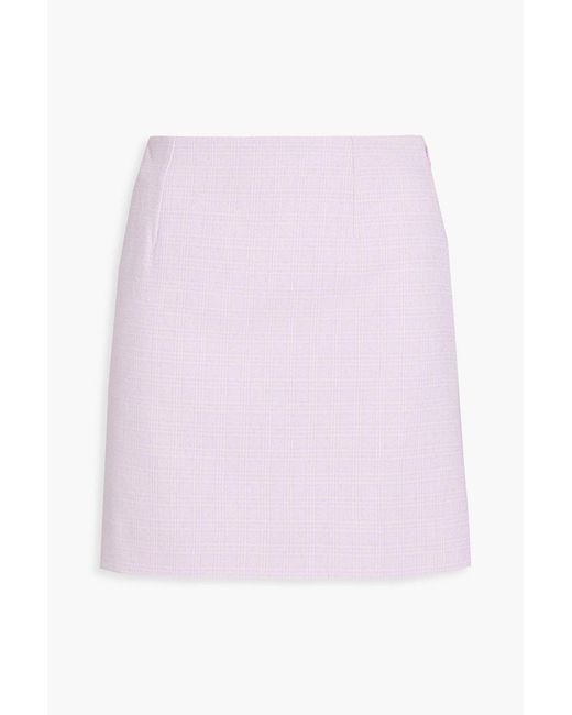 Claudie Pierlot Pink Prince Of Wales Checked Bouclé-Tweed Mini Skirt