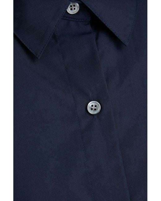 Theory Blue Poplin Midi Shirt Dress