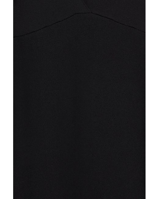 Roland Mouret Black Convertible Cutout Stretch-knit Midi Dress