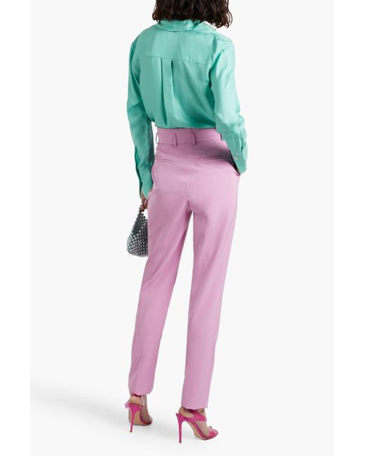 Dolce & Gabbana Pink Twill Tapered Pants