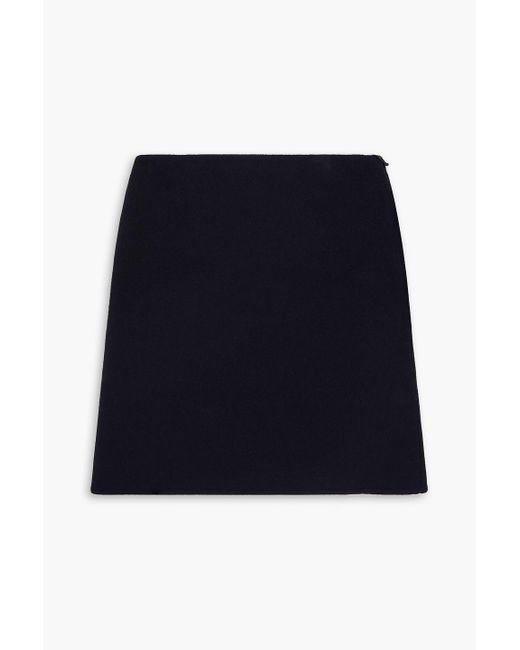 Theory Blue Wool And Cashmere-blend Felt Mini Skirt