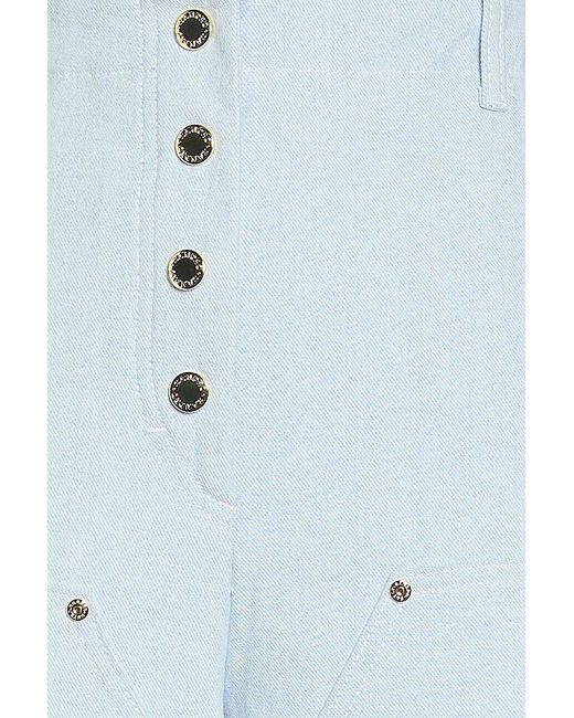 Sandro Blue High-rise Barrel-leg Jeans