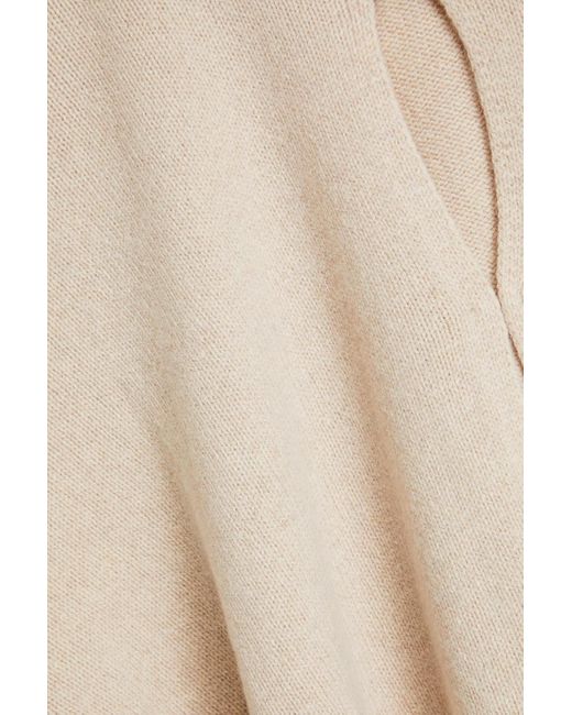 Zeynep Arcay Natural Cutout Cashmere And Wool-blend Turtleneck Sweater