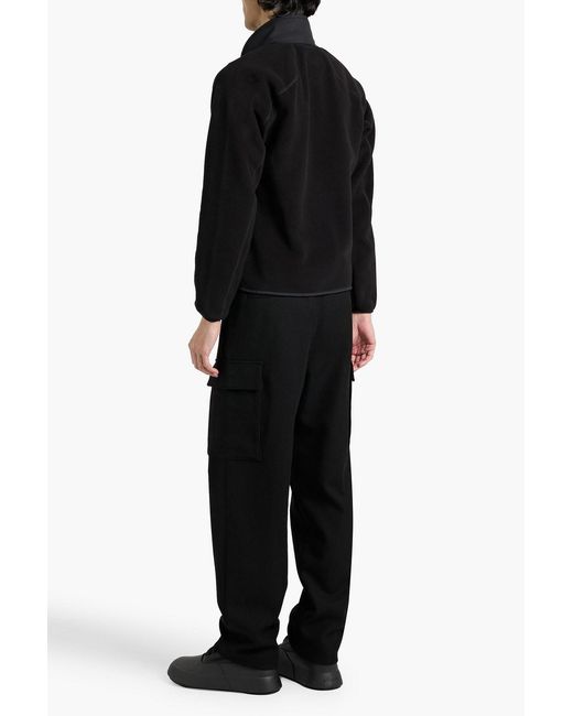 Rag & Bone Black Shell-Trimmed Fleece Jacket for men