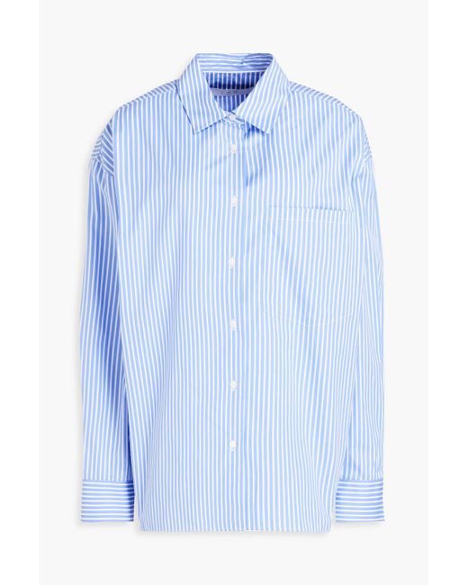 IRO Blue Yara Striped Cotton-poplin Shirt