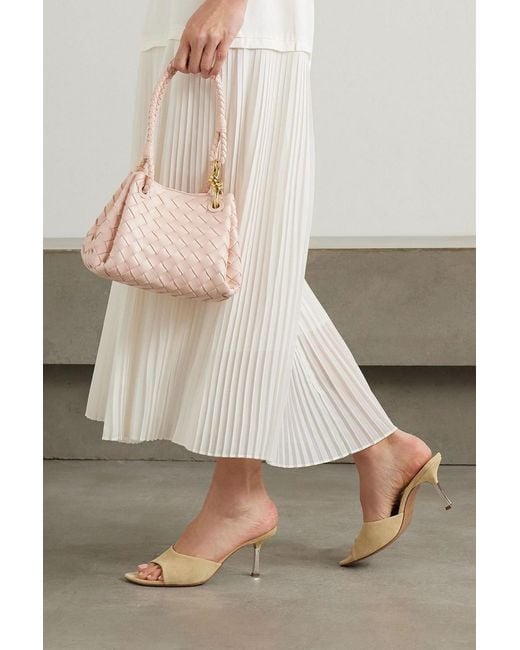 Paris Texas White Lorena Suede Mules