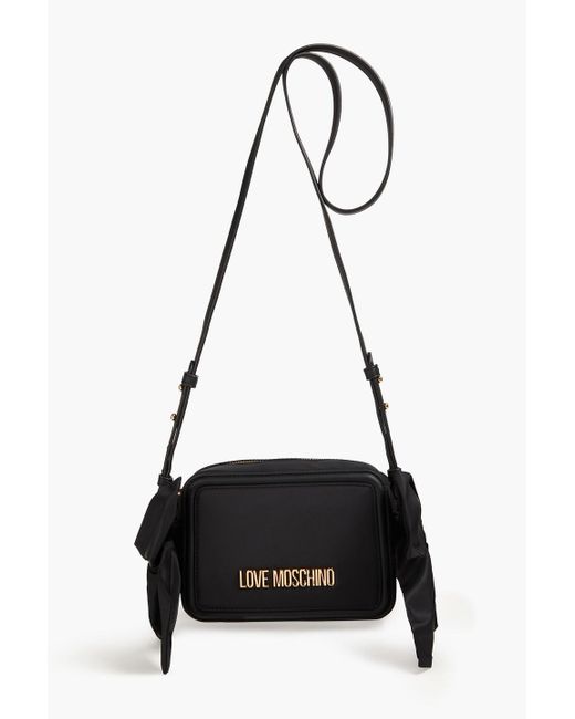 Love Moschino Black Bow-detailed Shell Cross-body Bag