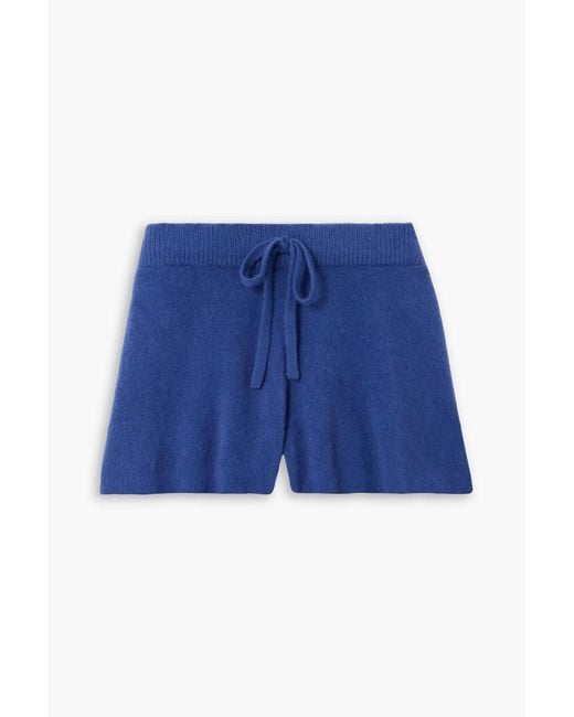 The Elder Statesman Blue Cashmere Shorts