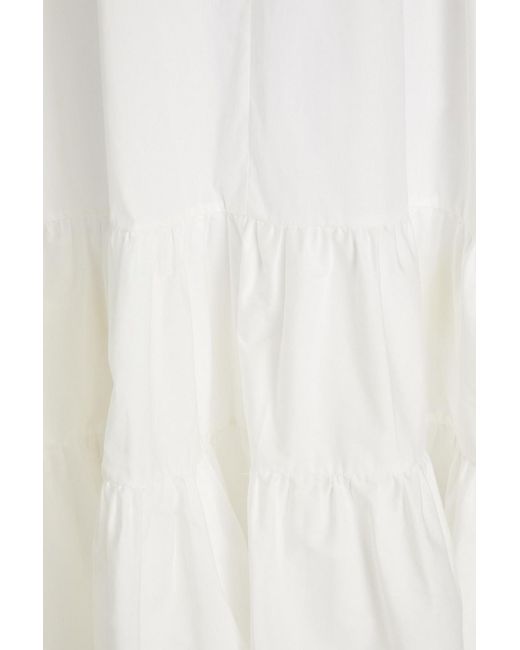 Marques'Almeida White Oversized-kleid aus baumwollpopeline