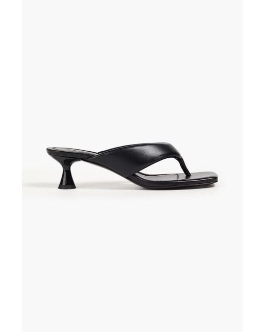 Sandro Black Padded Leather Mules