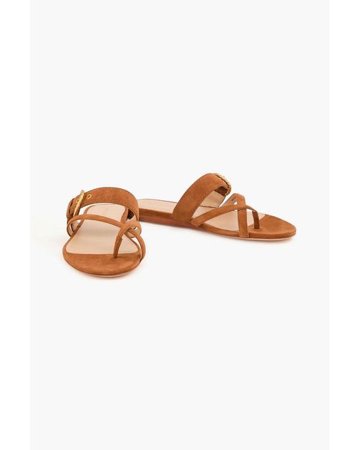 Veronica Beard Brown Salva Suede Sandals