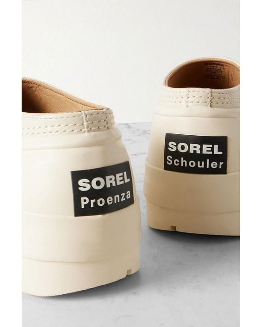 Sorel x Proenza Schouler Natural Sorel Caribou Rubber And Leather Platform Mules