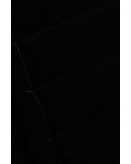 Emporio Armani Black Quilted Velvet Down Jacket for men