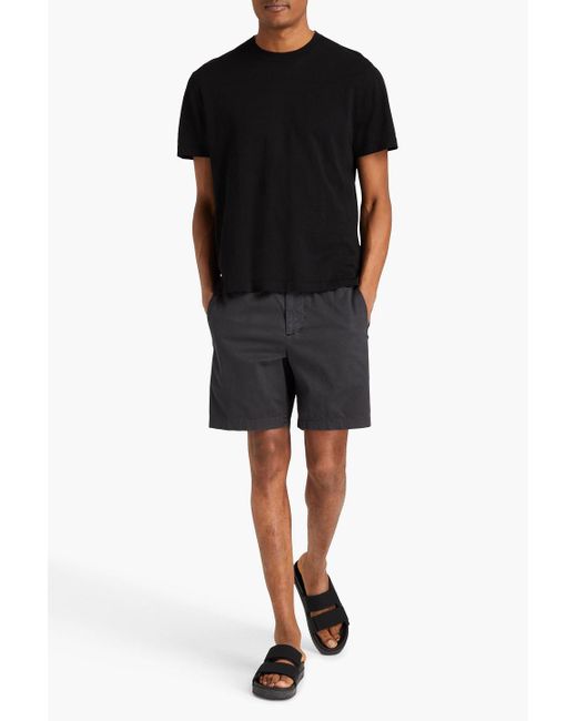 James Perse Black Linen-blend T-shirt for men