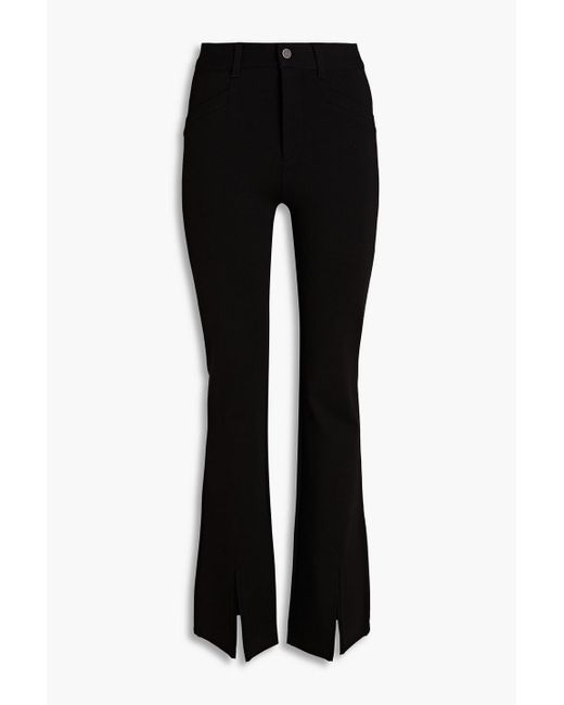 PAIGE Winona Stretch-jersey Flared Pants in Black