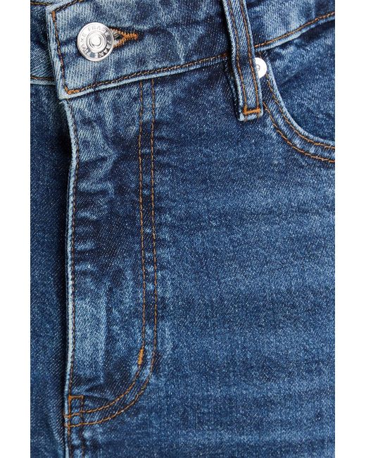 FRAME Blue The Wide High-Rise Wide-Leg Jeans