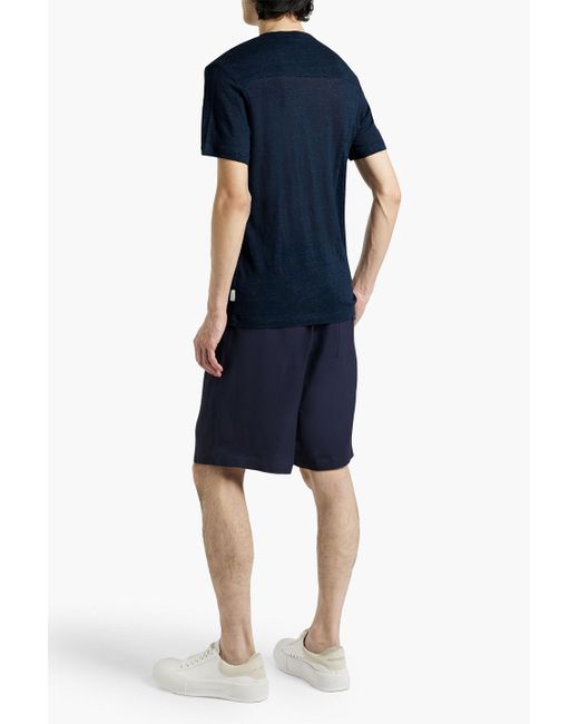 Onia Blue Chad Linen-jersey T-shirt for men