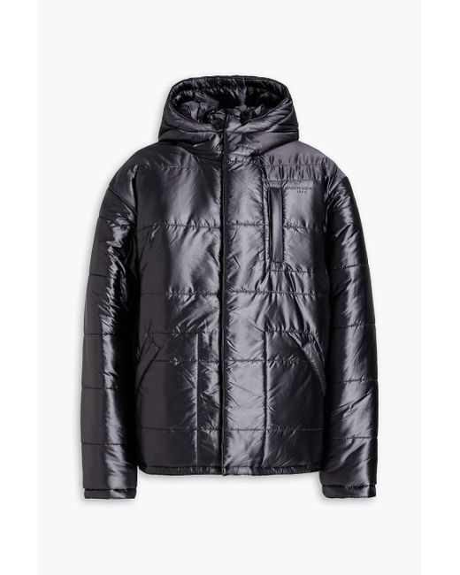 Maison Kitsuné Quilted Shell Hooded Jacket in Black for Men | Lyst