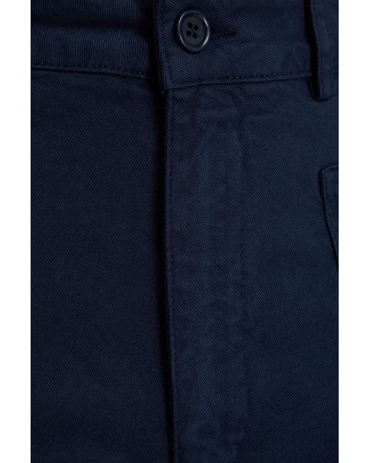 YMC Blue peggy Cotton-blend Canvas Wide-leg Pants