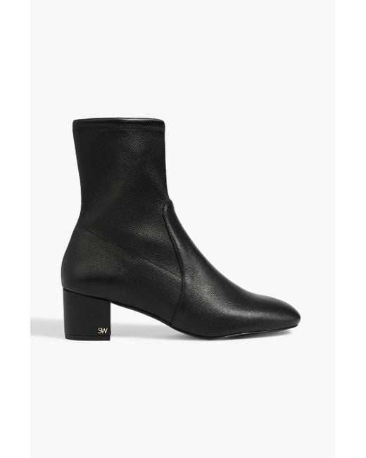 Stuart Weitzman Black Sock boots "sofia 50" aus stretch-leder
