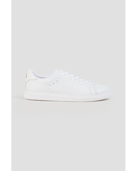 Tory Burch White Howell Perforated Leather Sneakers