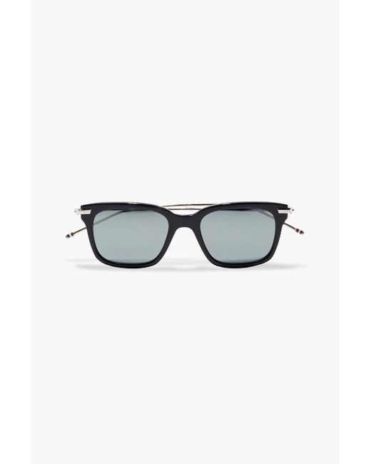 Thom Browne Blue D-frame Silver-tone And Acetate Sunglasses for men