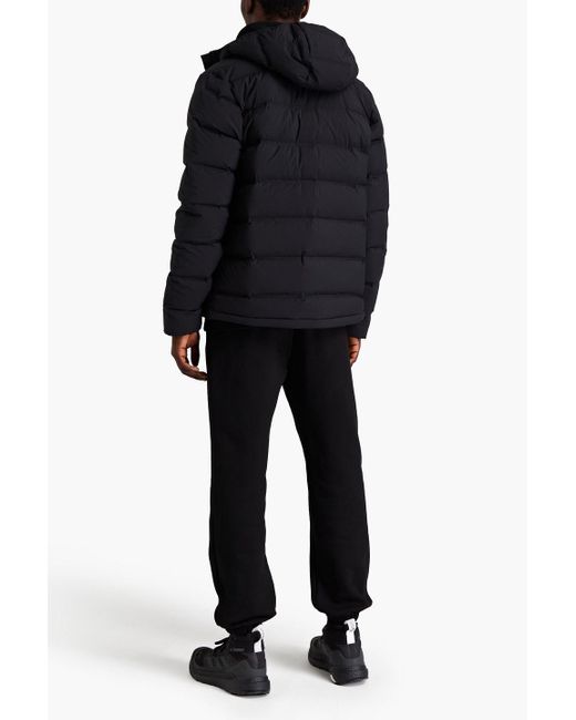 Adidas Originals Black Helionic Quilted Shell Hooded Jacket for men
