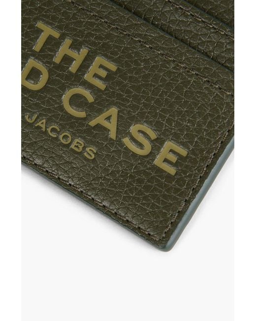 Marc Jacobs Green Pebbled-Leather Cardholder