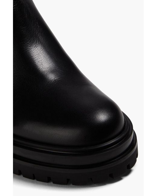 Gianvito Rossi Black Russel Studded Leather Chelsea Boots