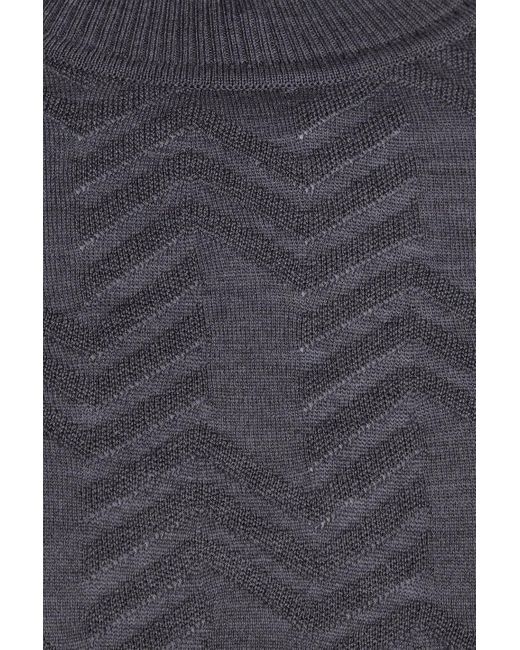 Missoni Blue Wool-Blend Sweater for men