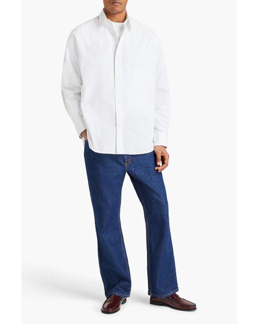 Valentino Garavani Oversized-hemd aus baumwollpopeline in White für Herren