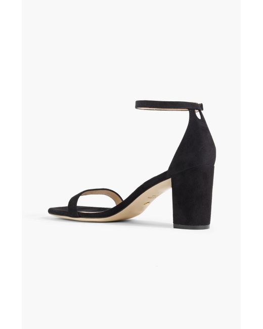 Stuart Weitzman Black Suede Sandals