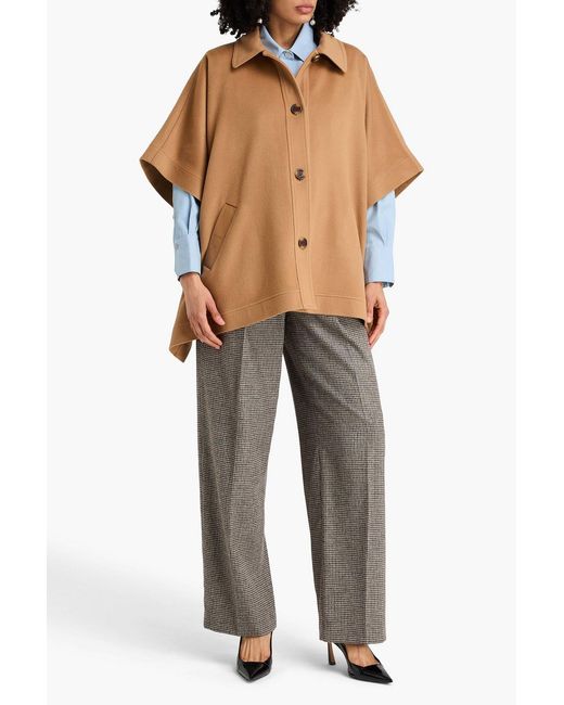 Vince Brown Wool-felt Cape