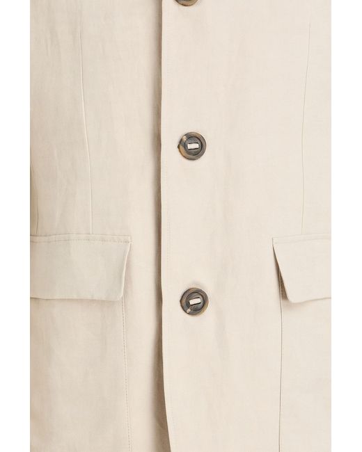 Canali Natural Linen And Silk-blend Twill Jacket for men