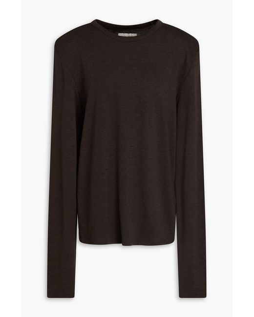 Officine Generale Black Rima Wool-Blend Jersey Top