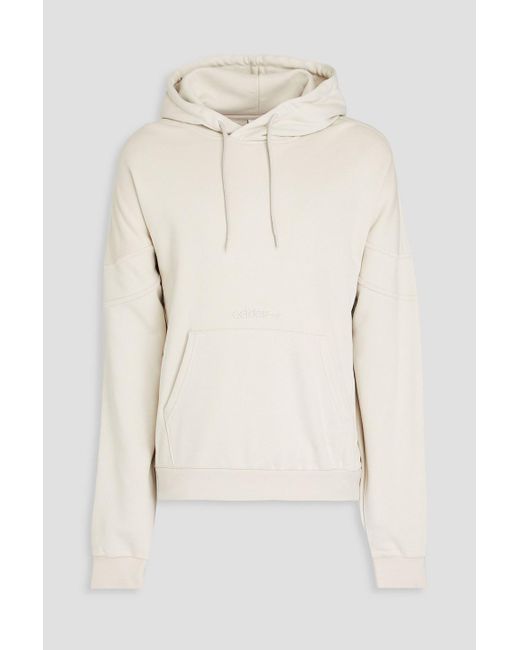 Adidas Originals Natural French Cotton-terry Hoodie for men
