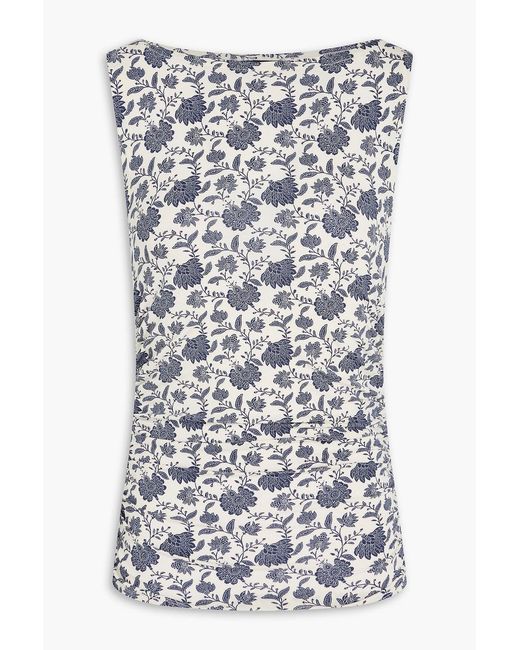 Rag & Bone Blue Luca Floral-Print Stretch-Modal Jersey Tank