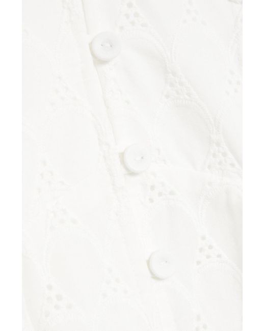 DIANE von FURSTENBERG☆エリカプリント コットン ミディドレス Diane von Furstenberg Erica Broderie Anglaise Cotton Midi