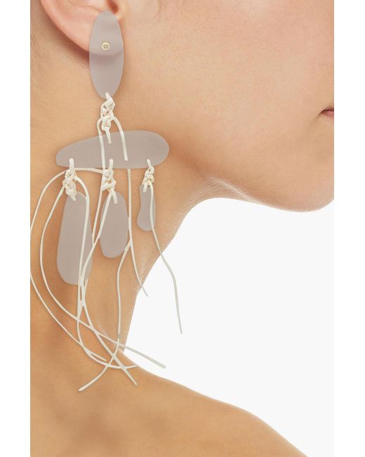 Zimmermann White Gold-tone Crystal Earrings