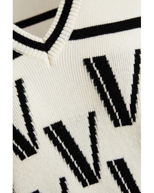 Valentino Garavani Black Jacquard-knit Wool And Cashmere-blend Sweater