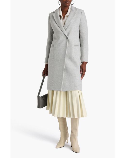 Claudie Pierlot Gray Wool-blend Tweed Coat