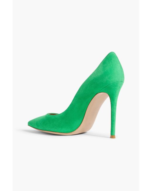 Gianvito Rossi Green Gianvito 105 Suede Pumps