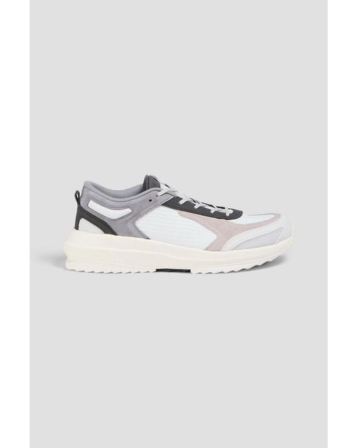 Athletic Propulsion Labs Blue Jogger Mesh And Suede Sneakers for men