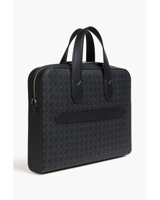 Dunhill Black Logo-Print Textured Laptop Bag for men