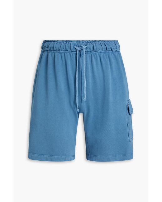 Onia Blue French Cotton-terry Drawstring Shorts for men