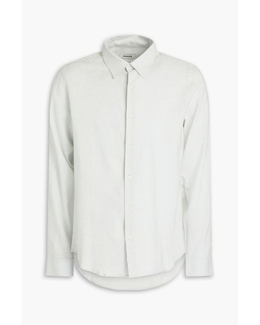 Sandro White Cotton, Lyocell And Linen-blend Shirt for men
