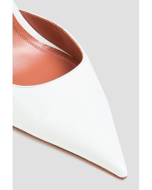 AMINA MUADDI White Kim 105 Patent-leather Pumps