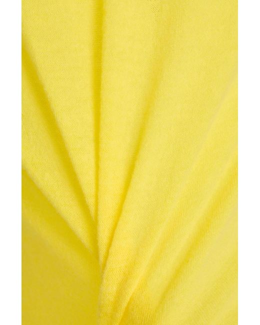 Tibi Yellow Wool-blend Tank
