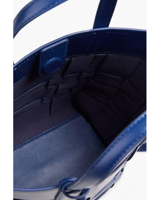 3.1 Phillip Lim Blue Odita Mini Woven Leather Bucket Bag